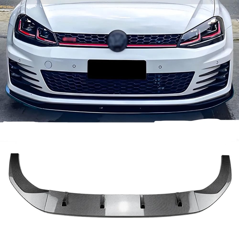 Auto Frontspoiler für Volkswagen Golf 7 MK7 MK7.5 GTI GTD R Rline 2012-2017,ABS Frontspoiler Lippen Antikollisions Frontstoßstange Splitter Car Styling Karosserie Tuning,B von NOLLAM