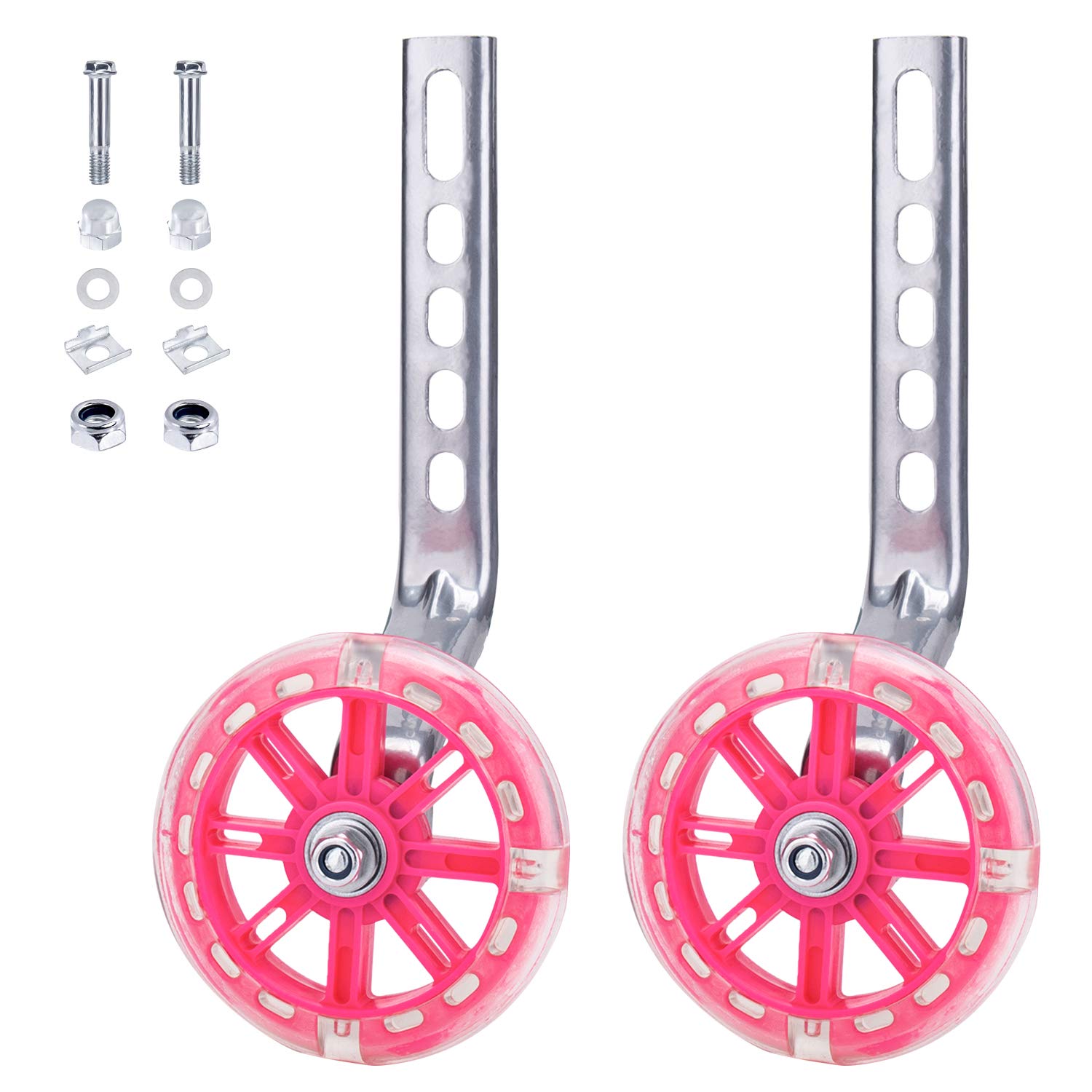 NONMON Stützräder, Universal Stützräder für 12 14 16 18 20 Zoll Kinderfahrrad, 1 Paar Hilfsräder Trainingslaufräder Sicherheitsstützräder Stabilisator für Jungen Mädchen - Rosa NONMON Stützräder, Universal Stützräder für 12 14 16 18 20 Zoll Kinderfahrrad, 1 Paar Hilfsräder Trainingslaufräder Sicherheitsstützräder Stabilisator für Jungen Mädchen - Rosa von NONMON