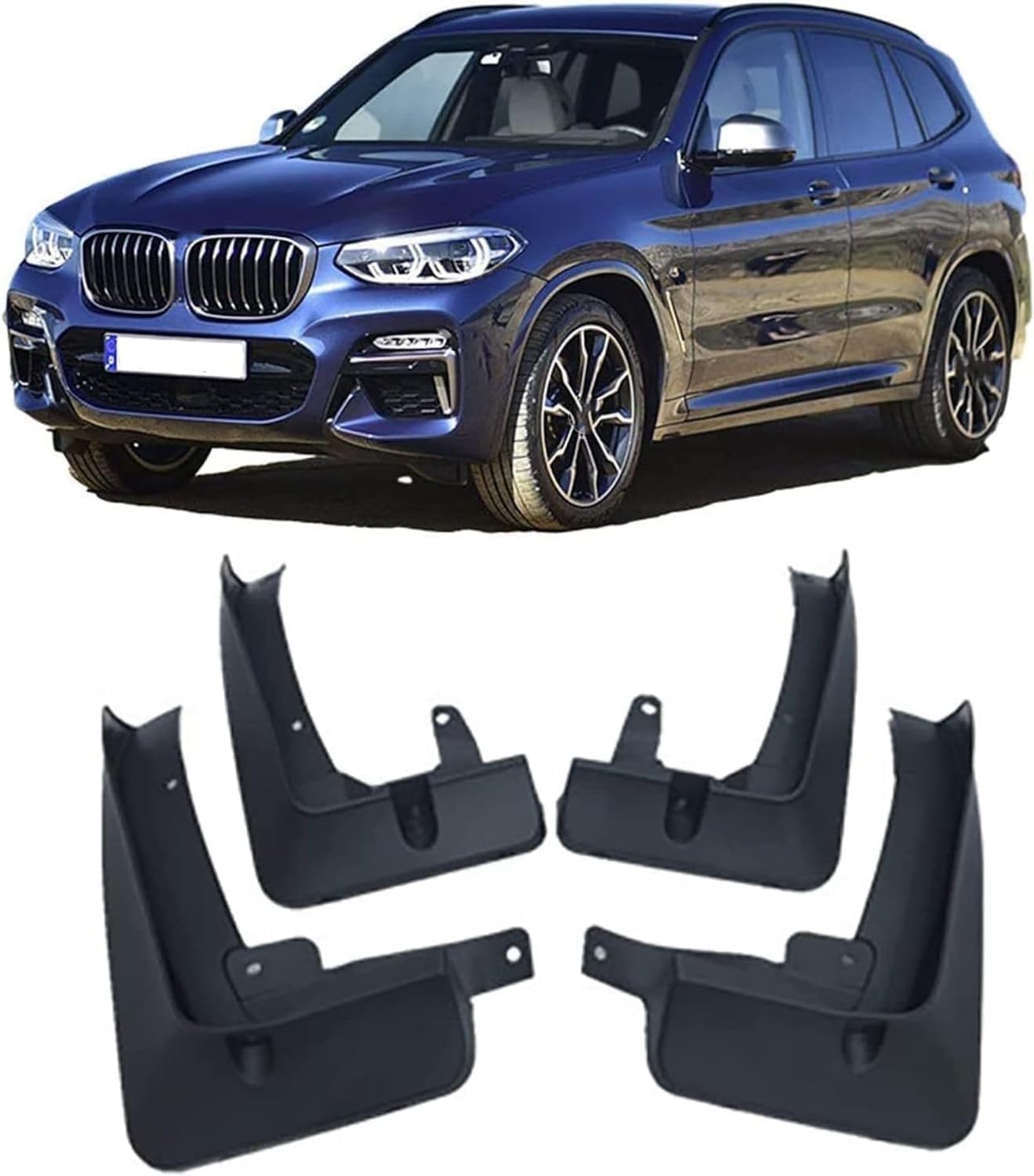 4 Stück Auto Schmutzfänger Spritzschutz für BMW X3 G01 2018-2023, VerschleißFest Und Wasserdicht Sind KotflüGel Vorne Und Hinten Spritzschutz Kit von NORAS