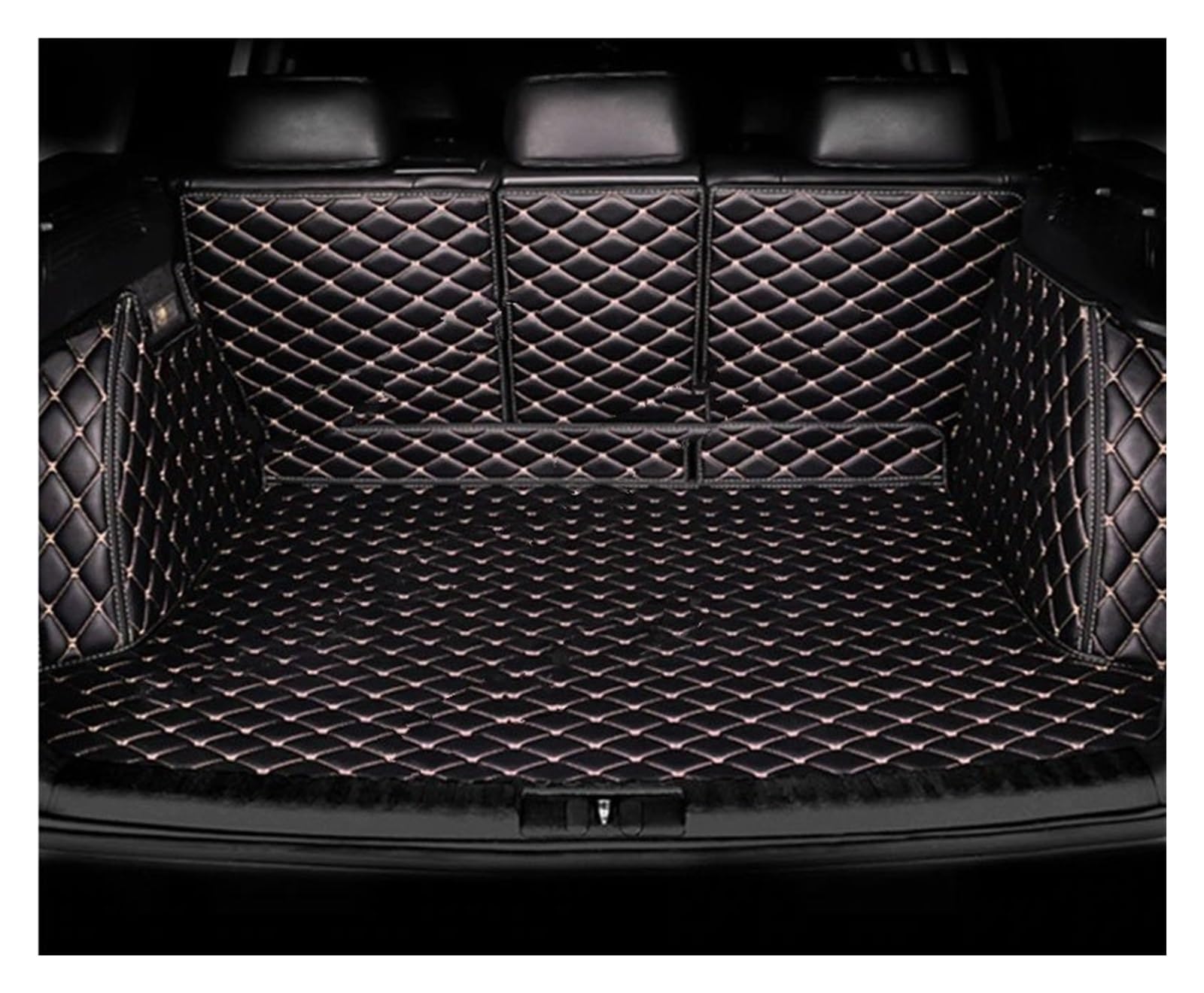 Für Peugeot 5008 P87 2017~2023 Kofferraum MatteWasserdichte Schutz Pad Auto Zubehör Kofferraum Schutzmatte (Farbe : Black Beige14) von NORTOK