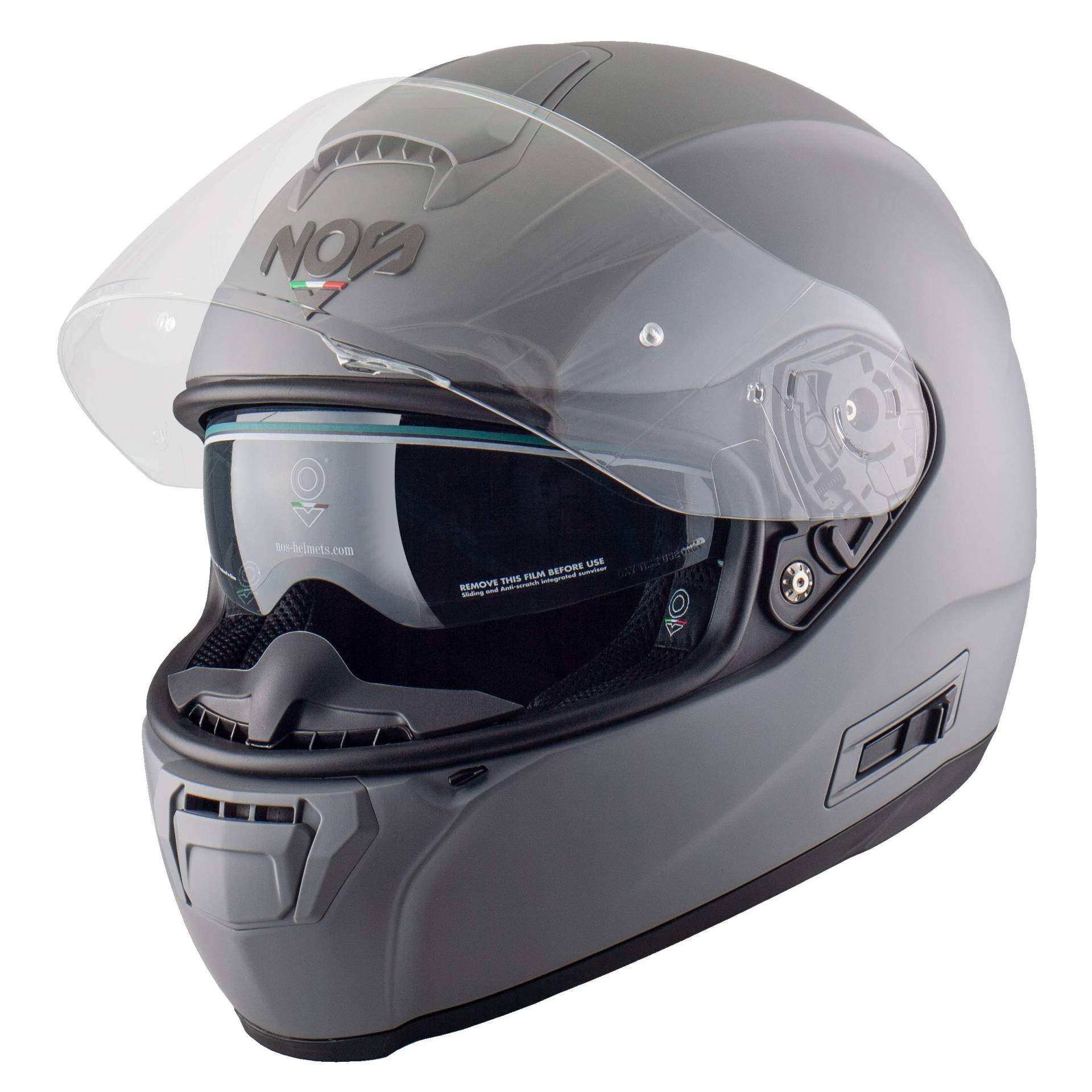 NOS Helmets Helm NS-6 M Seal Grey Matt von NOS NEW OWN STYLE