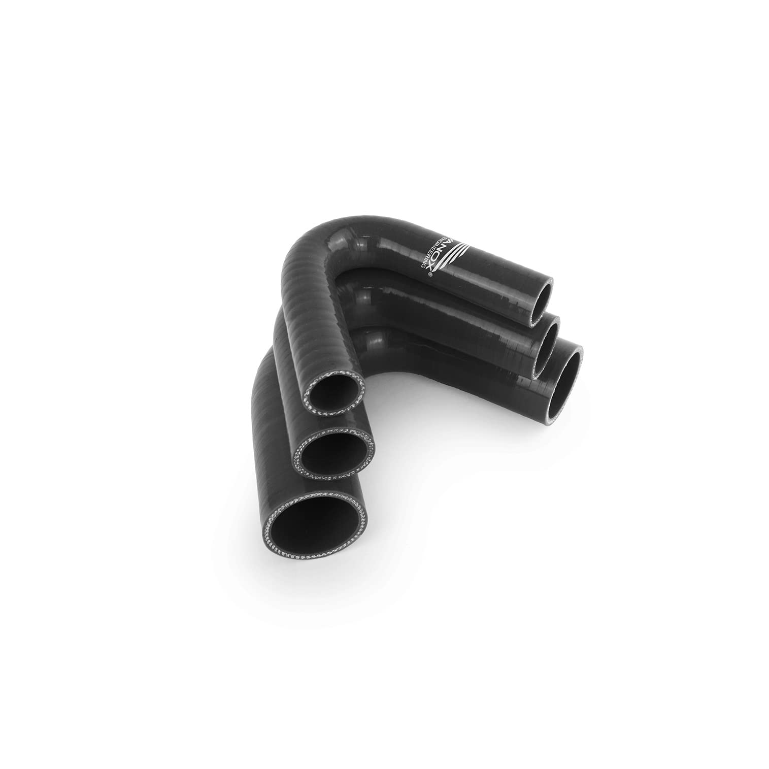 NovaNox® Silikonbogen 45°/90°/135°/180° Silikon-Ladeluftschlauch *Größe wählbar*, Innendurchmesser:Ø 76 mm, Farbe:Schwarz, Schlauchwinkel:135° Bogen von NOVANOX GERMAN ENGINEERING