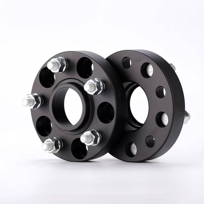 Auto Distanzscheiben Für Q5 PCD 5X112 CB 66,6 M14X1.5 Geschmiedetes Aluminium Schwarz Spurverbreiterungen Hub Adapter Spurverbreiterung Stahl(25mm) von NOVEMS