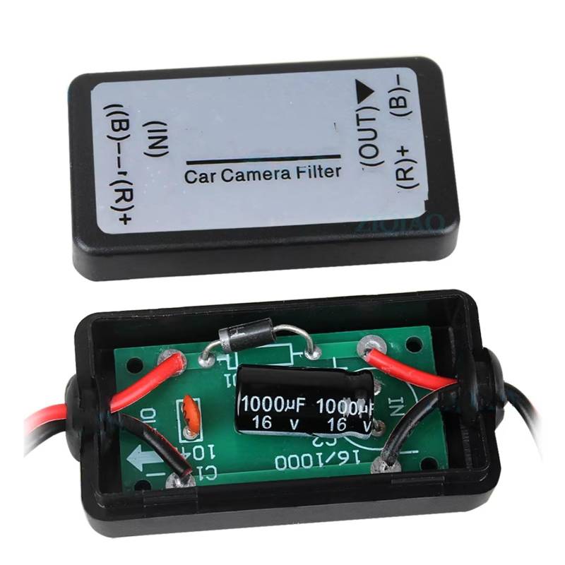 Einparkkamera Kamera Auto Kamera Kondensator Filter Stecker DC 12V Power Relais Gleichrichter für Rückansicht Backup Kamera Zubehör Rückfahrkameras(PJ001 Filter) von NOVEMS