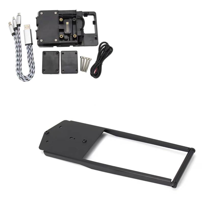 Handyhalter Motorrad Für Tracer 900 Für Tracer 9 GT 2021 2022 Motorrad GPS Telefon Navigation Halterung USB Ladegerät Halter Halterung Ständer(F) von NOVEMS