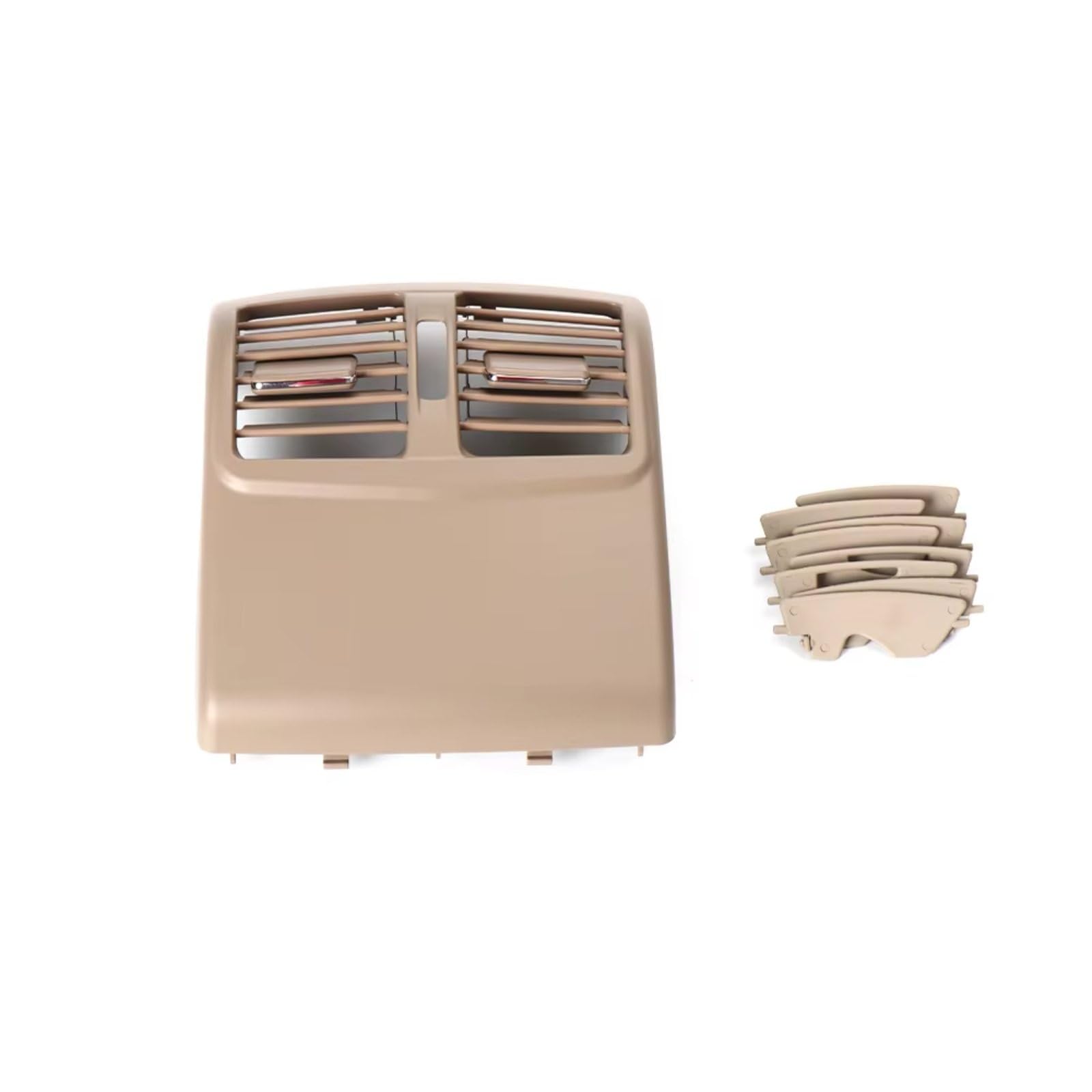 NOVEMS Klimaanlage Lüftungsdüse Für Benz W212 E-Klasse Konsole Klimaanlage Lüftungsgitter Air Outlet Rahmen 2128300954 Auto Hinten Center AC Vent Lüftungsgitter Autos(A Dark Beige) von NOVEMS