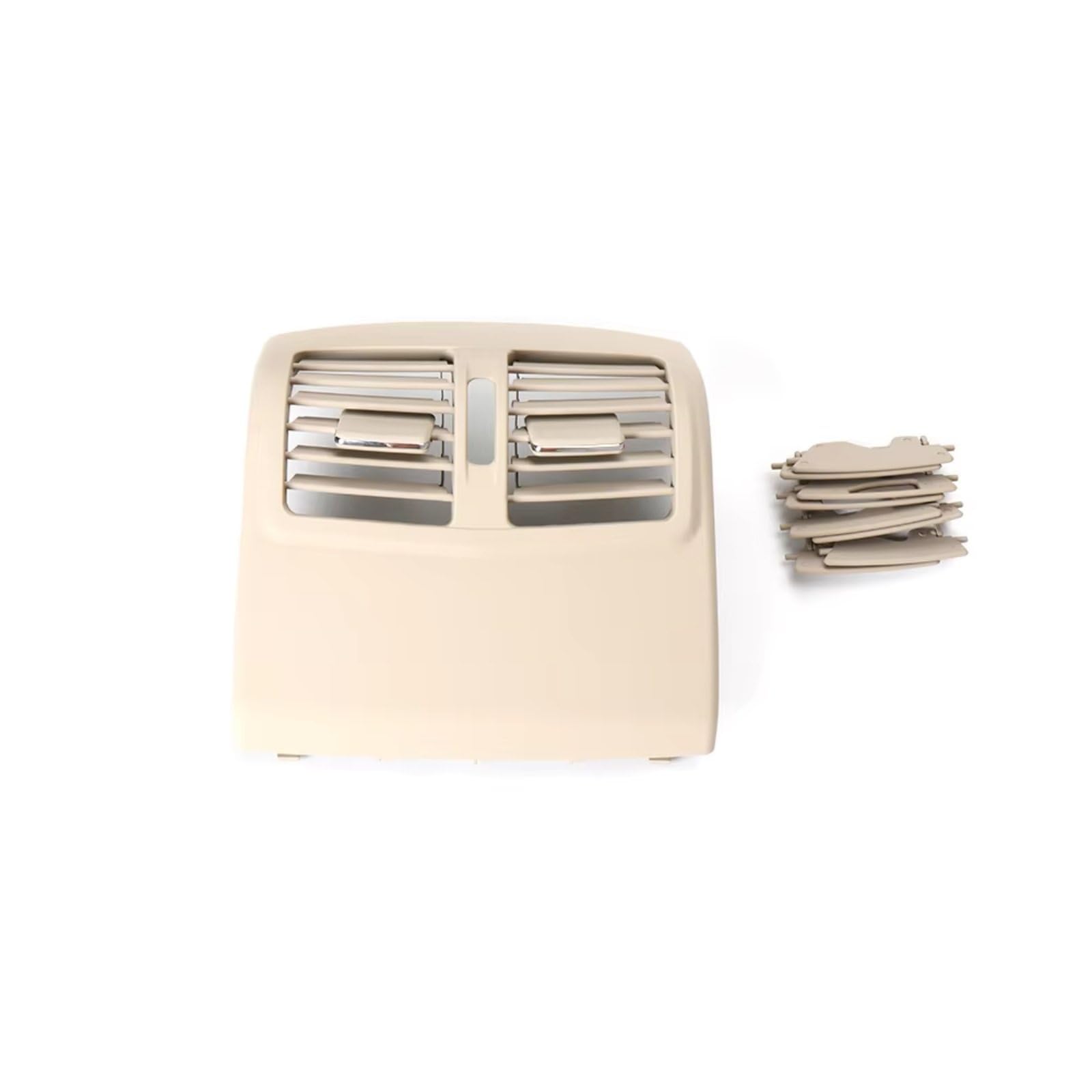 NOVEMS Klimaanlage Lüftungsdüse Für Benz W212 E-Klasse Konsole Klimaanlage Lüftungsgitter Air Outlet Rahmen 2128300954 Auto Hinten Center AC Vent Lüftungsgitter Autos(B Light Beige) von NOVEMS