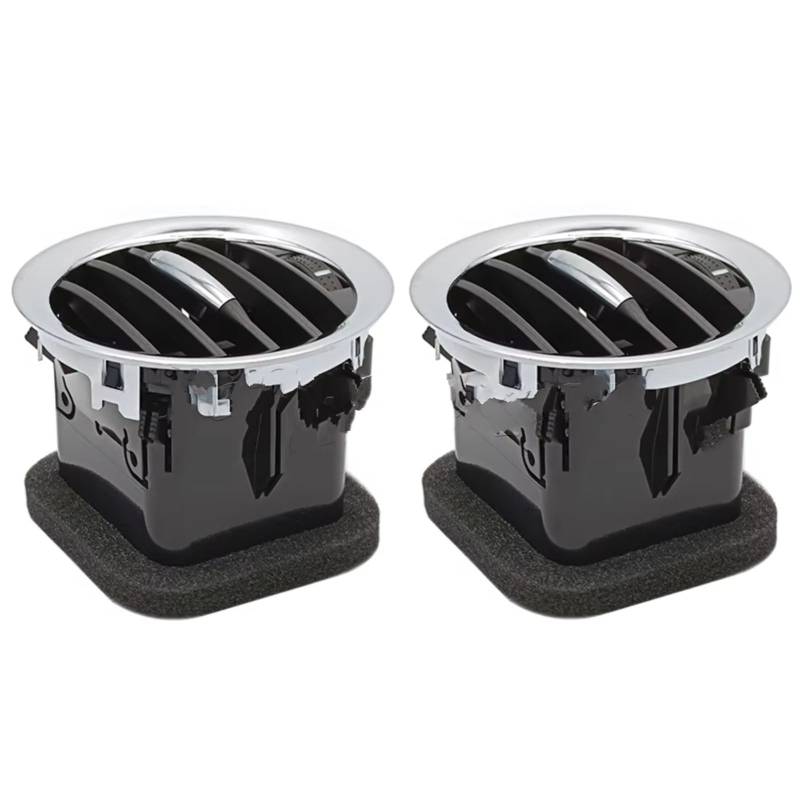 NOVEMS Klimaanlage Lüftungsdüse Für Opel Für Corsa D Für Adam 2201099 13417363 13365420 Auto Innen Dashboard Air Klimaanlage Outlet Chrome Air Vent Grille Lüftungsgitter Autos(2 Piece) von NOVEMS