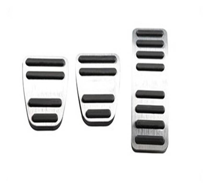 Pedalkappen Für Chery Für Jetour Für Schneidigen 2022 2023 Auto Accelerator Kraftstoff Gas Brems Kupplung Pedale Abdeckung Anti-Slip Pads Fall Pedalauflage(MT Silver) von NOVEMS