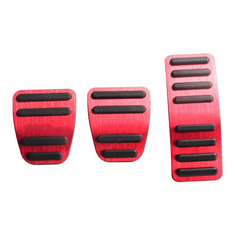 Pedalkappen Für Chery Für Omoda 5 Für C5 FX 2022-2024 Aluminium Auto Fuß Accelerator Gas Bremspedale Kupplung Abdeckung Anti-Slip Pads Pedalauflage(MT Red) von NOVEMS
