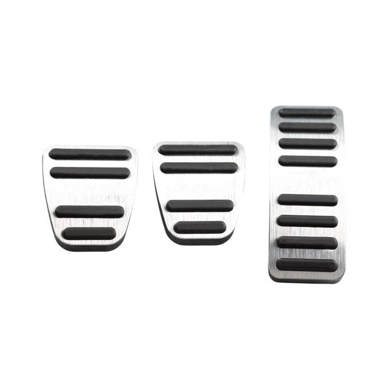 Pedalkappen Für Chery Für Omoda 5 Für C5 FX 2022-2024 Aluminium Auto Fuß Accelerator Gas Bremspedale Kupplung Abdeckung Anti-Slip Pads Pedalauflage(MT Silver) von NOVEMS