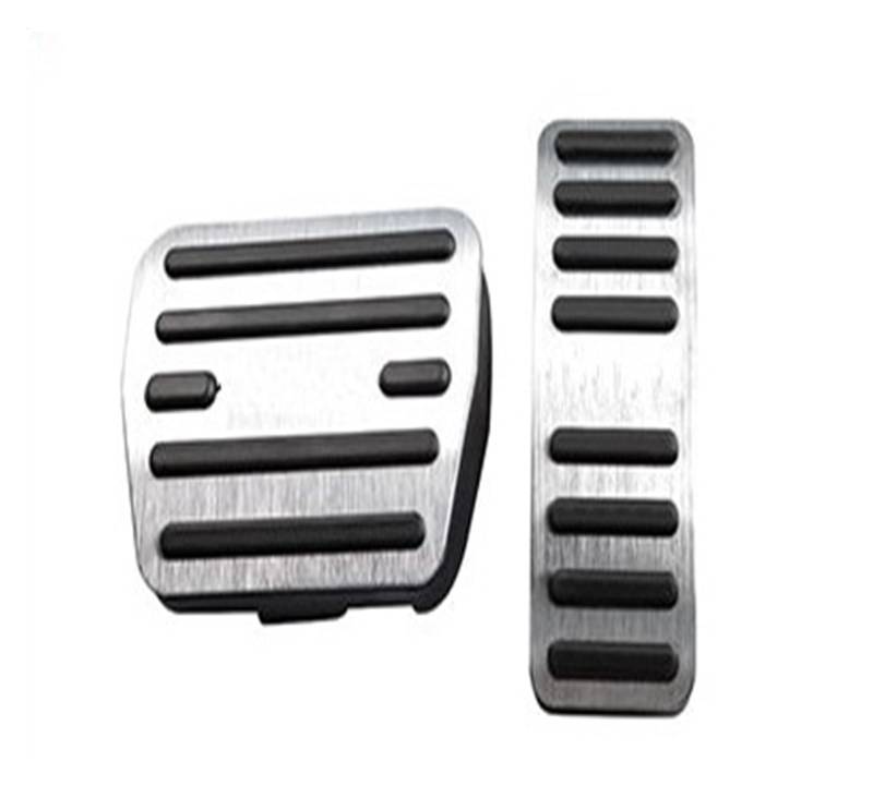 Pedalkappen Für Chery Für Tiggo 7 8 Für Pro Für Plus Für Tiggo 2 3X 4 5X Für Tiggo7 Auto Gaspedal Bremspedal Abdeckung Pedalauflage(AT Silver) von NOVEMS