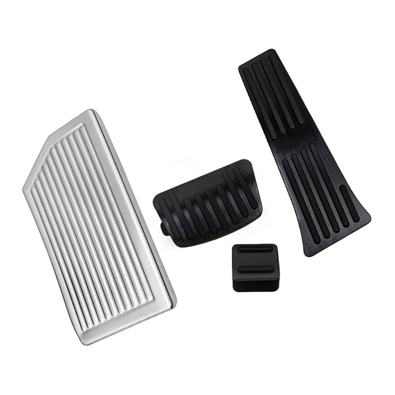 Pedalkappen Für Hyundai Für Tucson TL 2015-2020 Auto Accelerator Kraftstoff Bremse Kupplung Pedal Abdeckung Fußstütze Pedale Anti-Slip Pad Pedalauflage(Black AT Footrest) von NOVEMS