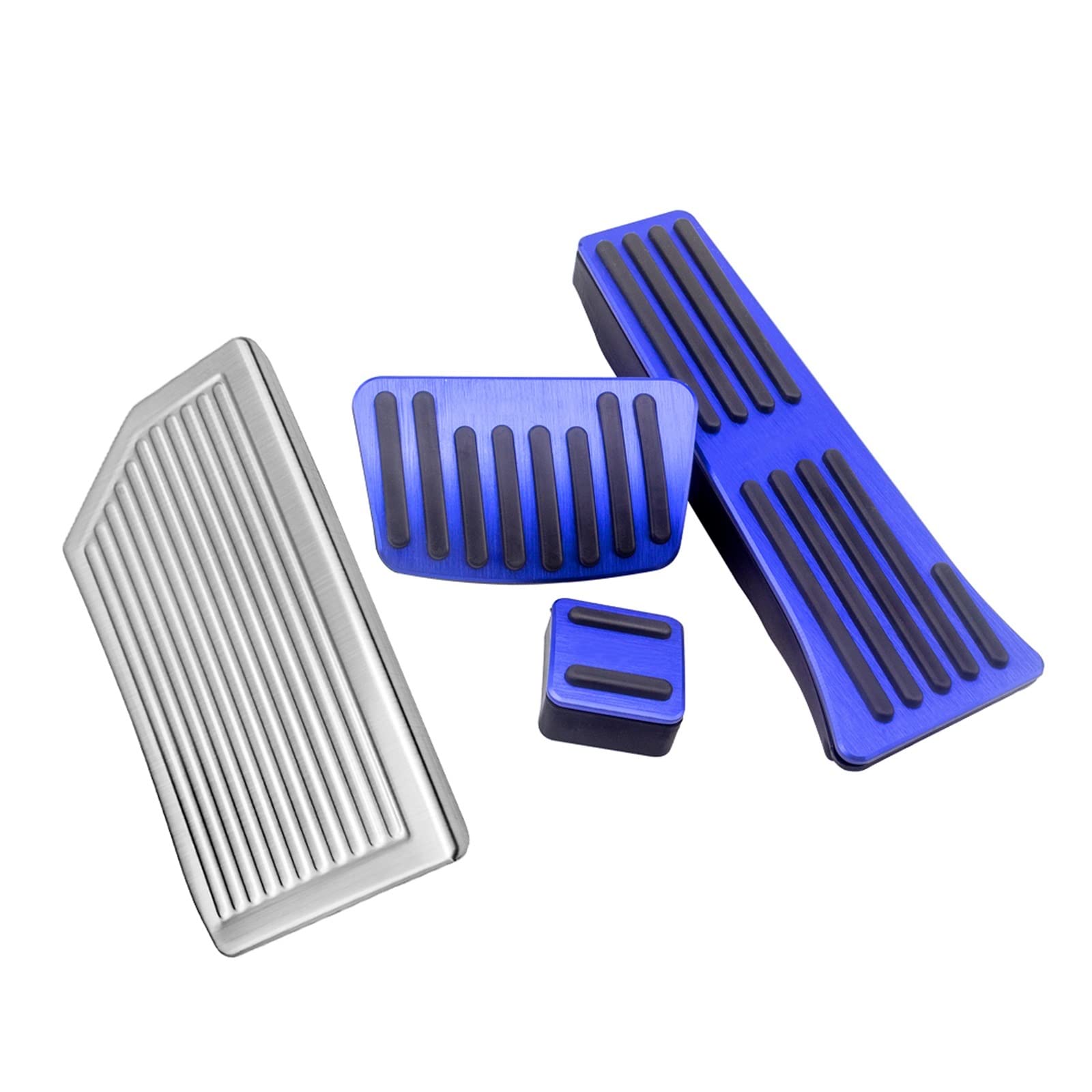 Pedalkappen Für Hyundai Für Tucson TL 2015-2020 Auto Accelerator Kraftstoff Bremse Kupplung Pedal Abdeckung Fußstütze Pedale Anti-Slip Pad Pedalauflage(Blue AT Footrest) von NOVEMS