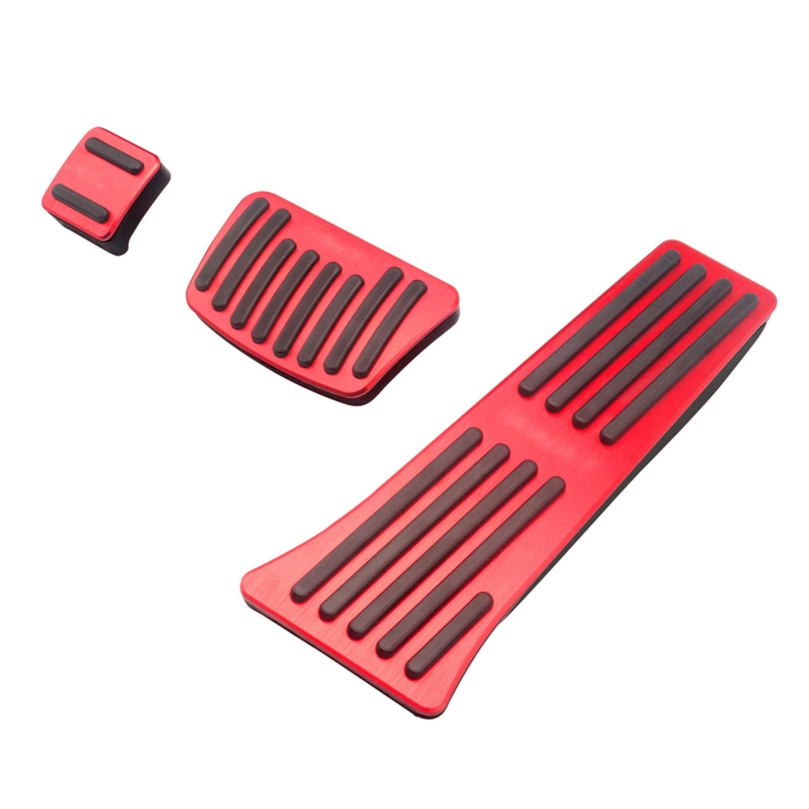 Pedalkappen Für Hyundai Für Tucson TL 2015-2020 Auto Accelerator Kraftstoff Bremse Kupplung Pedal Abdeckung Fußstütze Pedale Anti-Slip Pad Pedalauflage(Red AT 3pieces) von NOVEMS