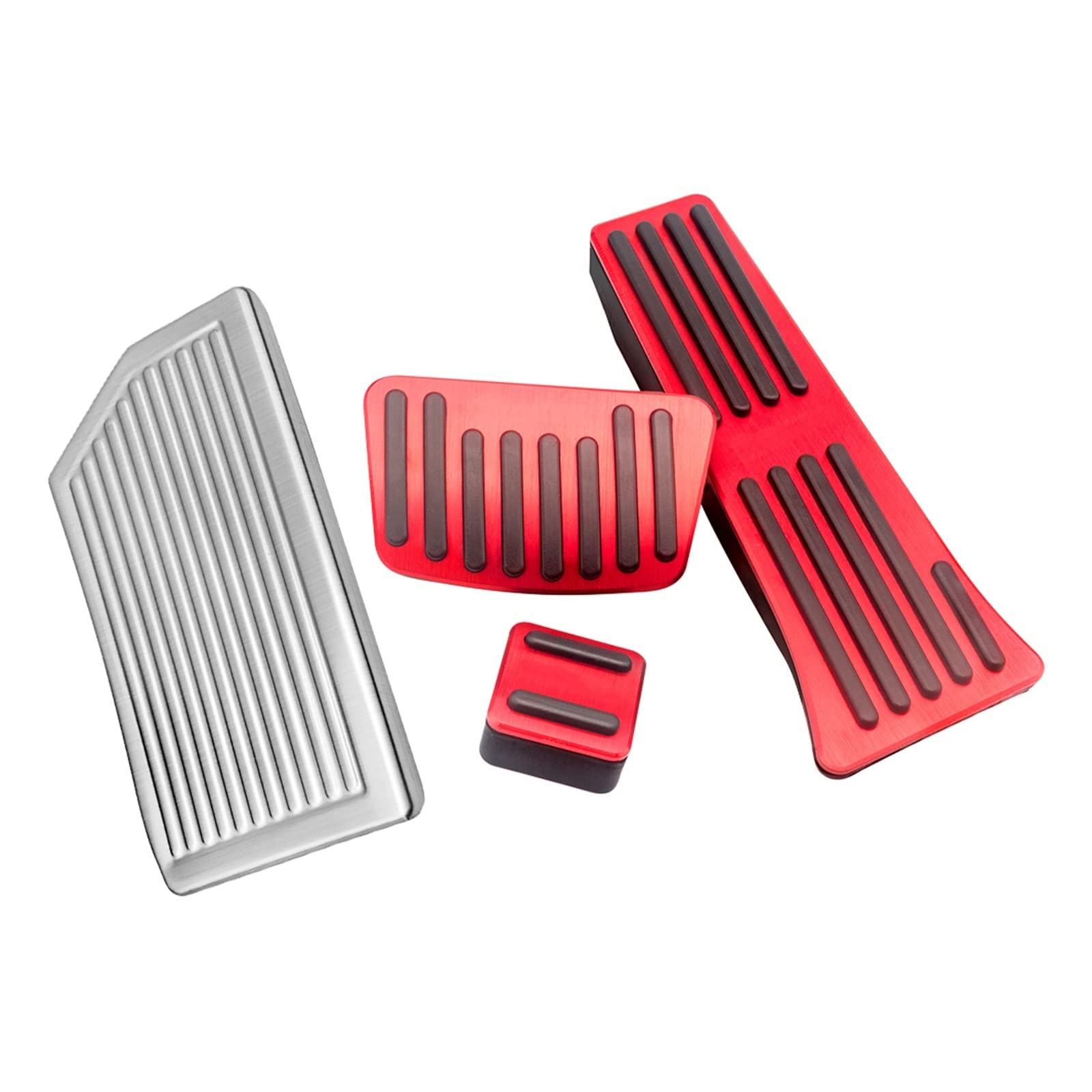 Pedalkappen Für Hyundai Für Tucson TL 2015-2020 Auto Accelerator Kraftstoff Bremse Kupplung Pedal Abdeckung Fußstütze Pedale Anti-Slip Pad Pedalauflage(Red AT Footrest) von NOVEMS