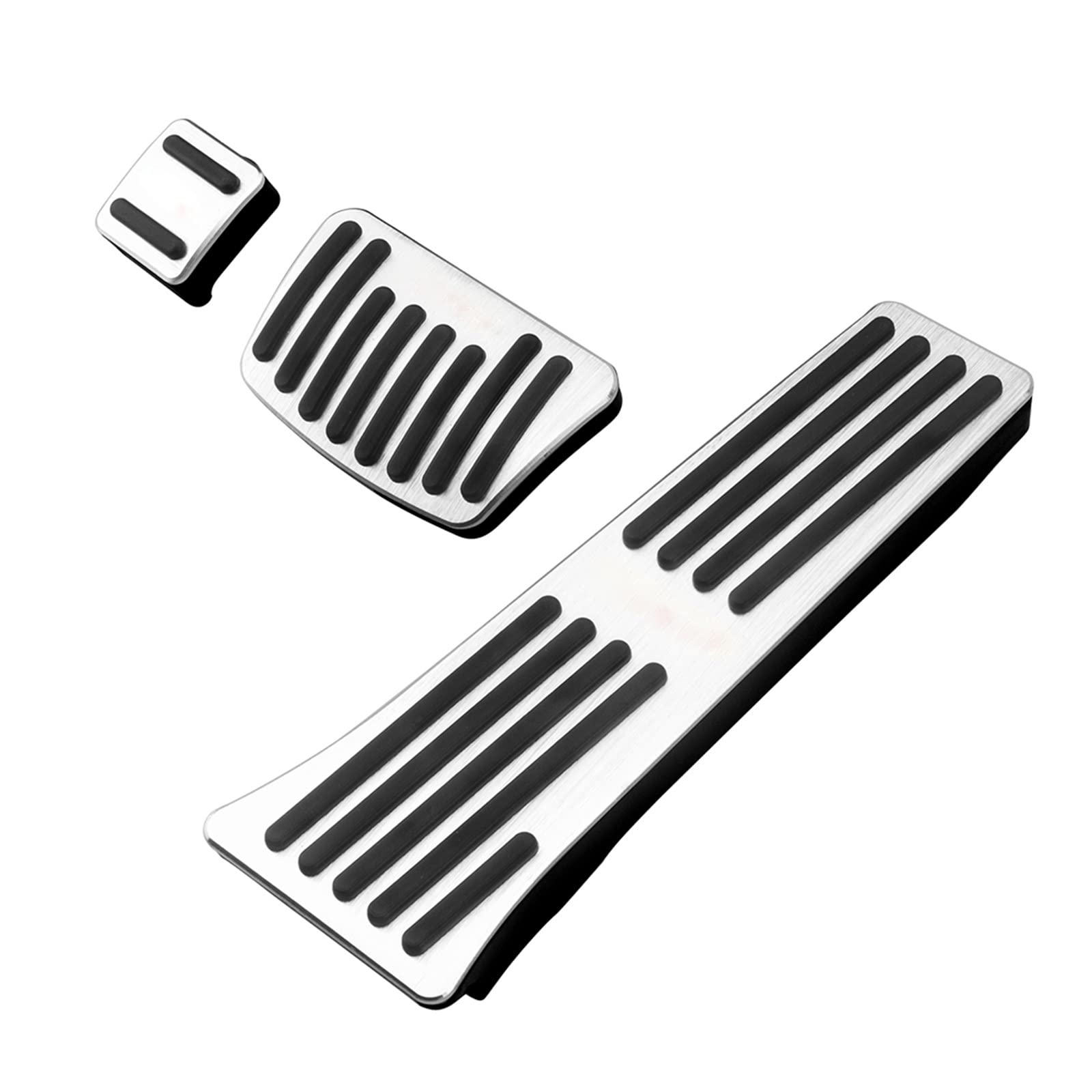 Pedalkappen Für Hyundai Für Tucson TL 2015-2020 Auto Accelerator Kraftstoff Bremse Kupplung Pedal Abdeckung Fußstütze Pedale Anti-Slip Pad Pedalauflage(Silver AT 3pieces) von NOVEMS
