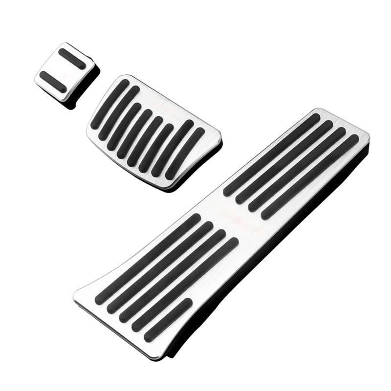 Pedalkappen Für Hyundai Für Tucson TL 2015-2020 Auto Accelerator Kraftstoff Bremse Kupplung Pedal Abdeckung Fußstütze Pedale Anti-Slip Pad Pedalauflage(Silver AT 3pieces) von NOVEMS