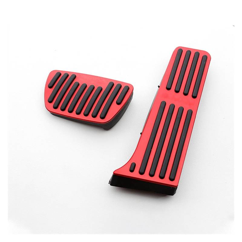 Pedalkappen Für Toyota Für Highlander XU70 Für Hybrid 2020-2024 Auto Accelerator Bremspedal Matte Non-slip Fuß Rest Pad Abdeckung Pedalauflage(2pieces Red) von NOVEMS