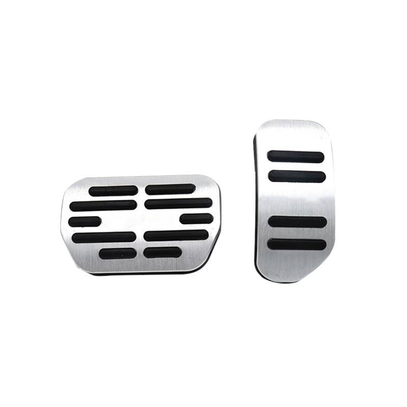 Pedalkappen Für Toyota Für RAV4 XA40 Für RAV 4 2014-2018 Aluminium Legierung Auto Fuß Pedal Gaspedal Bremspedale Abdeckung Nicht-Slip Pad Pedalauflage(Silber) von NOVEMS