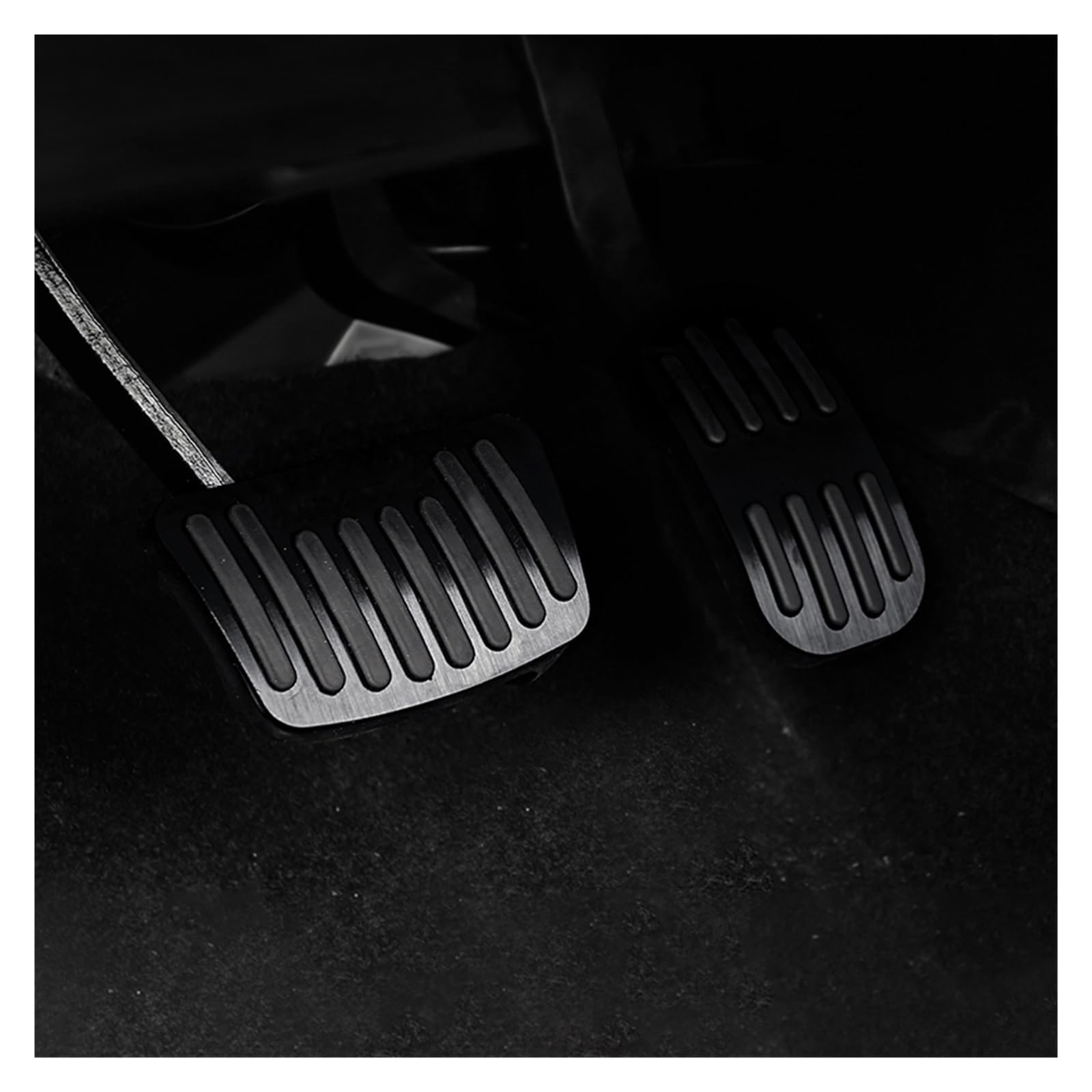 Pedalkappen Für Toyota Für Yaris Für Kreuz 2020-2024 Aluminium Auto Gaspedal Bremspedal Abdeckung Anti-Slip Pads Schutz Pedalauflage(Schwarz) von NOVEMS