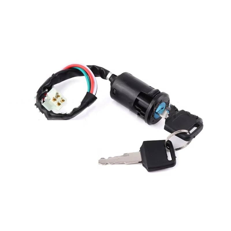 Zündschlüsselschalter 2 Drähte/4 Drähte Zündschalter Mit 2 Schlüsseln EIN-Aus-Sperre Für Elektroroller ATV Motorrad Motorrad ATV Quad Dirt Bike Teile Start Key Lock Schalter(A-4 Wires) von NOVEMS