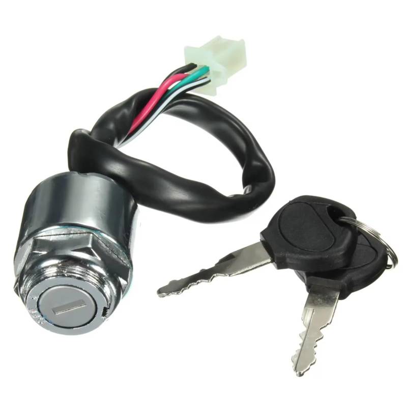Zündschlüsselschalter 4 Drähte ATV Quads Zündschlüsselschalter Für 4 Wheeler Go Kart Motorräder Start Key Lock Schalter von NOVEMS