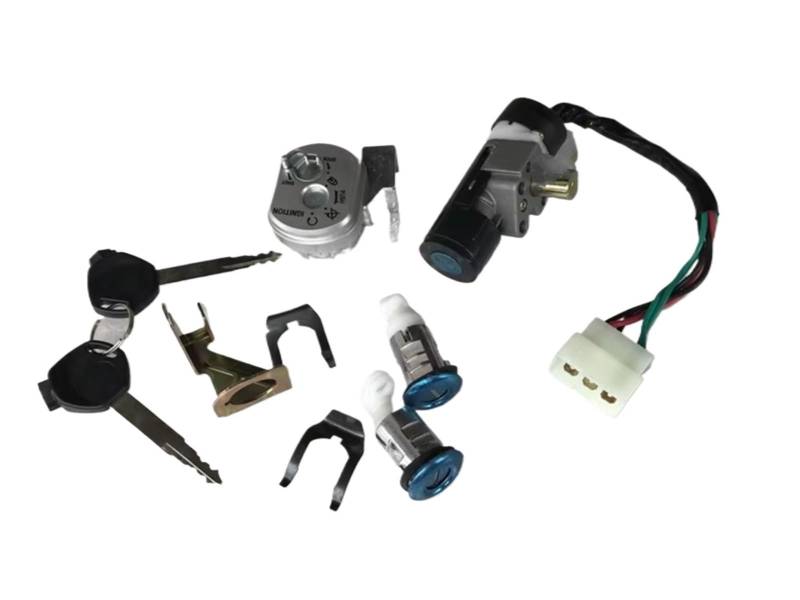 Zündschlüsselschalter Für 100 125 GY6 125 5 Drähte Motorradschloss Motorrad-Zündschalterschlüsselsatz Motorrad-Roller-Elektroschalterschlosssatz Start Key Lock Schalter(19MM) von NOVEMS