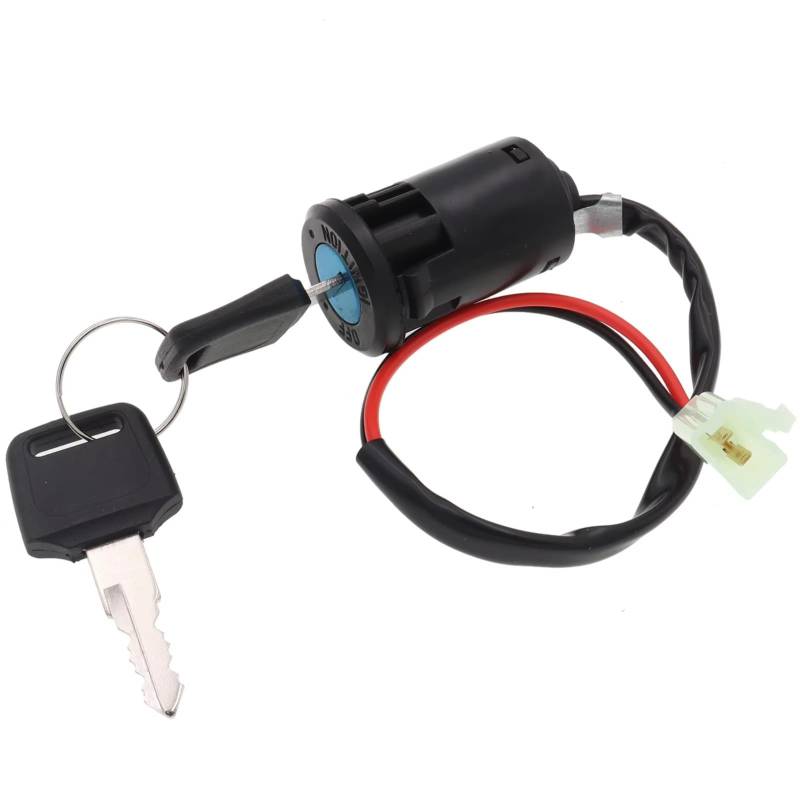 Zündschlüsselschalter Für ATV Go Kart Roller Motorrad ETC 2/4 Drähte Pins Zündung Starten Schalter Lock Key Start Key Lock Schalter(2 Wires Male Plug) von NOVEMS