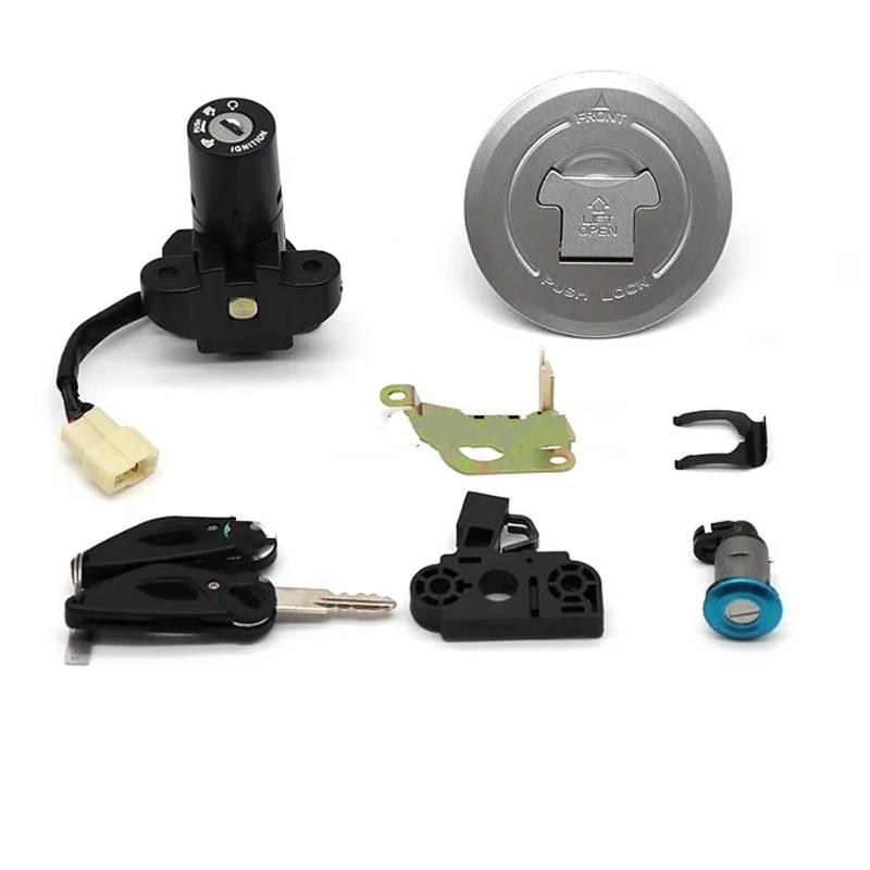 Zündschlüsselschalter Für Benelli BJ125-3E-3F TNT135 TNT125 Motorrad Zündschlüssel Elektrisches Türschloss Tankschloss Set Start Key Lock Schalter von NOVEMS
