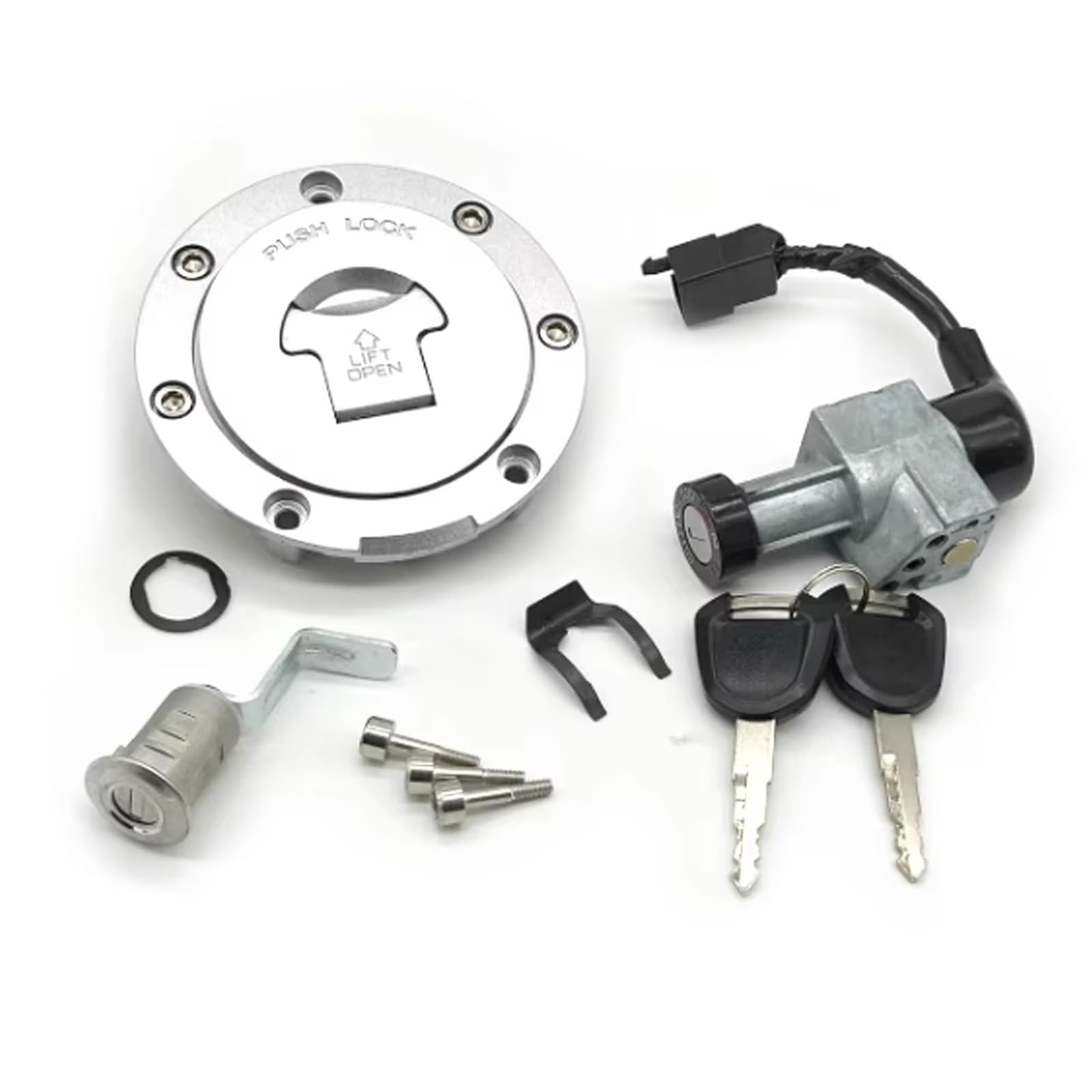 Zündschlüsselschalter Für CB190R CBF190R Motorrad Tankdeckel Schloss Zündschloss Schloss Set Sitz Schloss Set Mit Schlüssel Start Key Lock Schalter(A) von NOVEMS