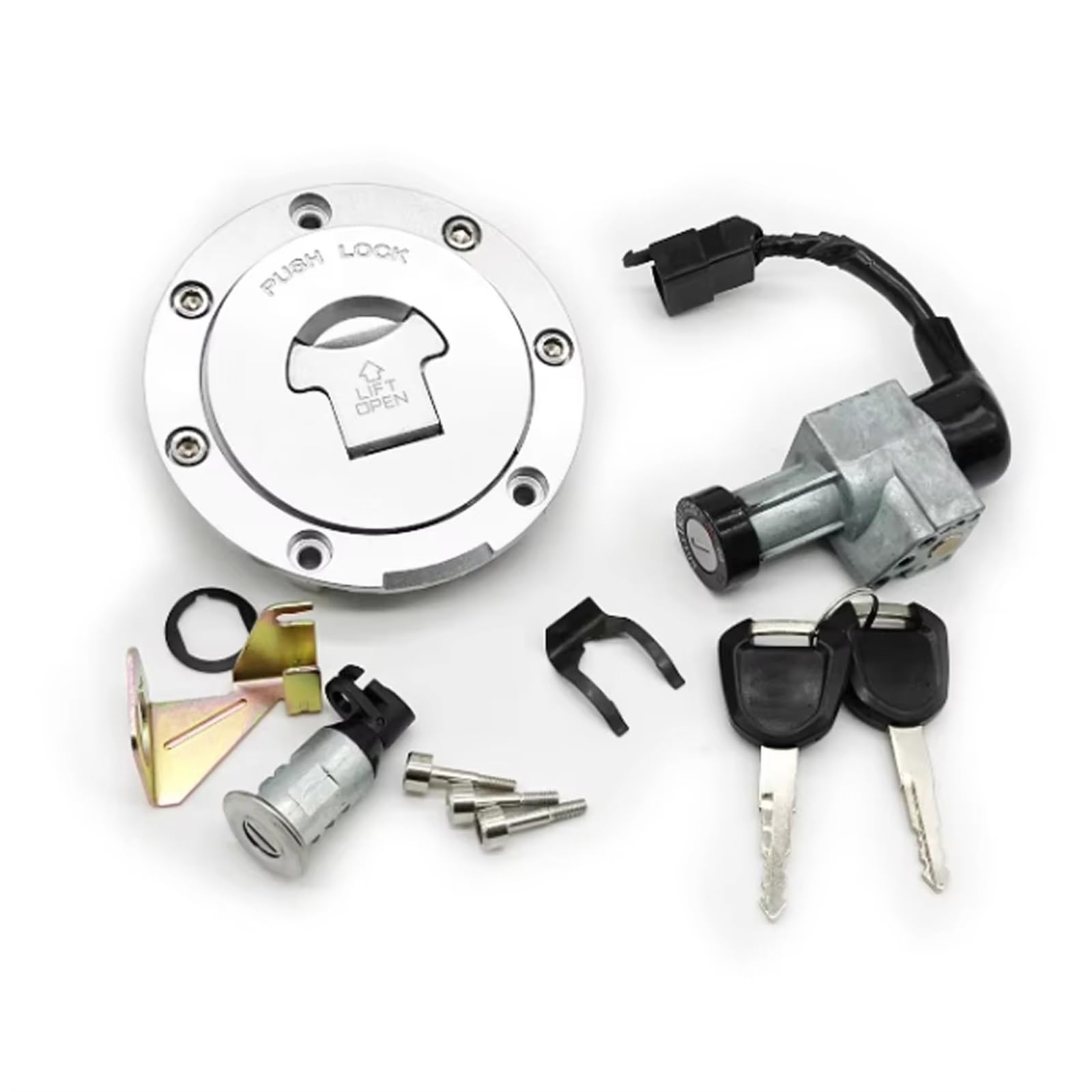 Zündschlüsselschalter Für CB190R CBF190R Motorrad Tankdeckel Schloss Zündschloss Schloss Set Sitz Schloss Set Mit Schlüssel Start Key Lock Schalter(B) von NOVEMS