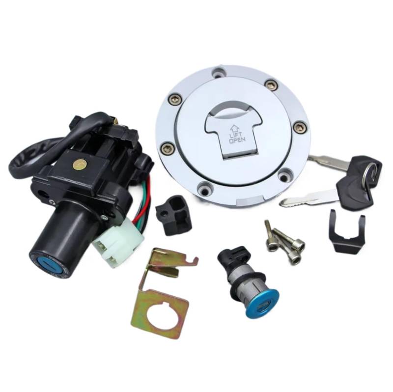 Zündschlüsselschalter Für CBR1000RR 2004-2007 CBR1100XX Für Blackbird NT650 NT700 CBR 1000 RR 1100XX Zündschloss Tankdeckel Abdeckung Sitzschloss Set Start Key Lock Schalter(Complete Set) von NOVEMS