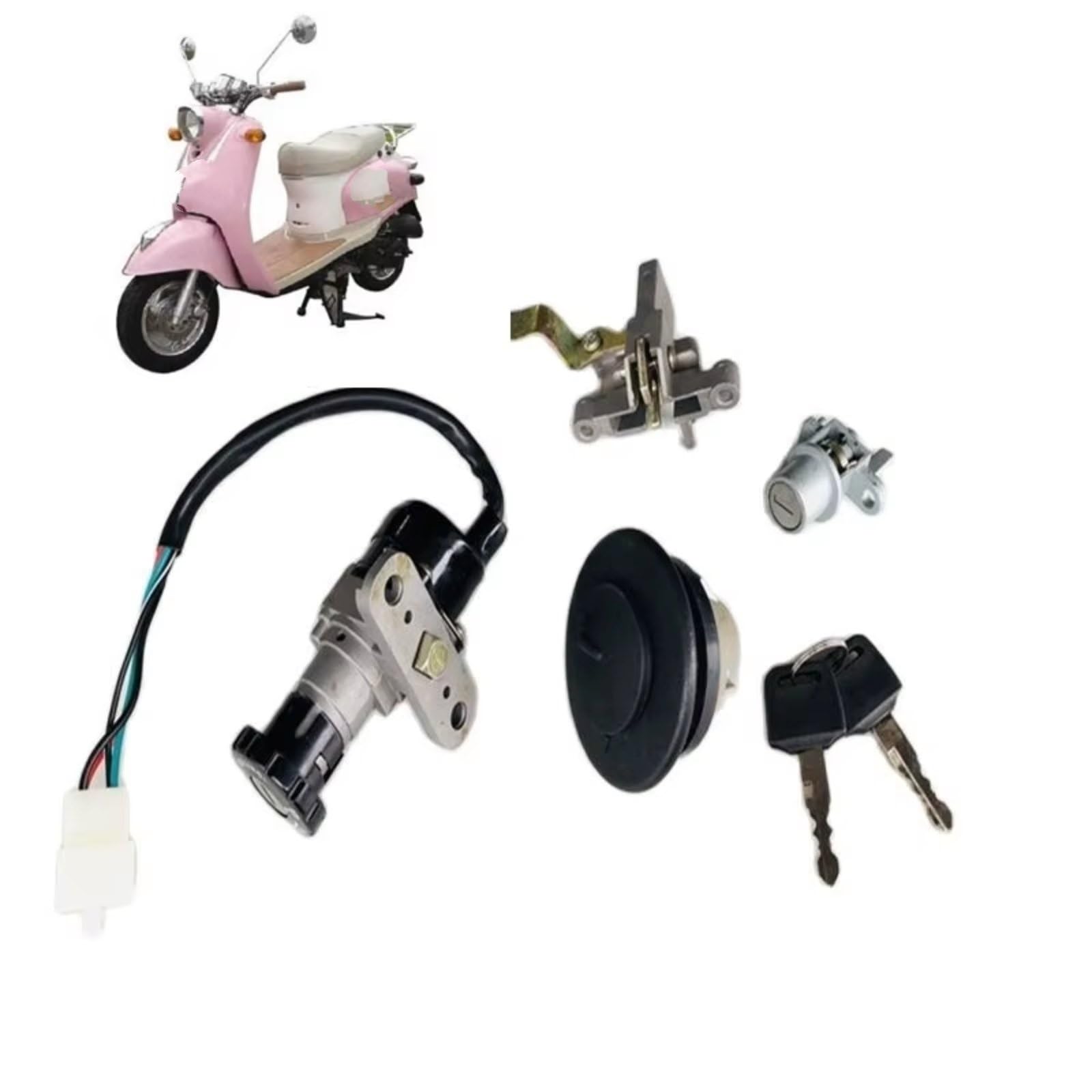 Zündschlüsselschalter Für GY6 50 60 80 125 Für Znen 50cc 50QT-A QJ50T Moped-Rollerteile Motorrad-Rollerschlüssel Startschlüsselschalter-Baugruppe Schlosssatz Start Key Lock Schalter Zündschlüsselschalter Für GY6 50 60 80 125 Für Znen 50cc 50QT-A QJ50T Moped-Rollerteile Motorrad-Rollerschlüssel Startschlüsselschalter-Baugruppe Schlosssatz Start Key Lock Schalter von NOVEMS