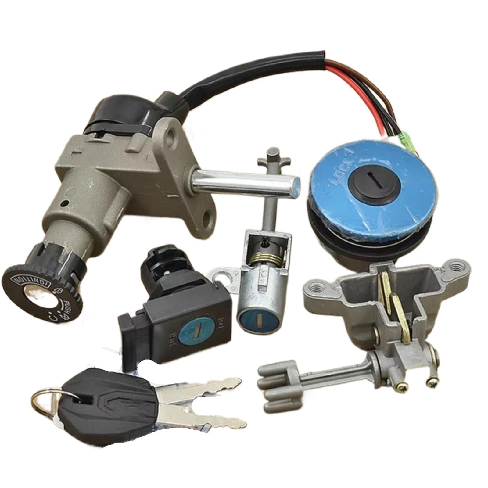 Zündschlüsselschalter Für GY6 QJ Für Keeway Roller ZY 125 150 Motorrad Ersatzteil Zündschlüssel Set Sitz Lock Key Kit Start Key Lock Schalter Zündschlüsselschalter Für GY6 QJ Für Keeway Roller ZY 125 150 Motorrad Ersatzteil Zündschlüssel Set Sitz Lock Key Kit Start Key Lock Schalter von NOVEMS