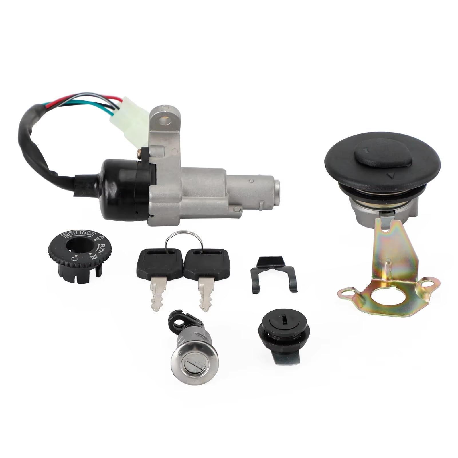 Zündschlüsselschalter Für GY6 Roller 4-TAKT 50-150cc ZÜNDSCHLÜSSELSCHLOSS-Set Start Key Lock Schalter Zündschlüsselschalter Für GY6 Roller 4-TAKT 50-150cc ZÜNDSCHLÜSSELSCHLOSS-Set Start Key Lock Schalter von NOVEMS
