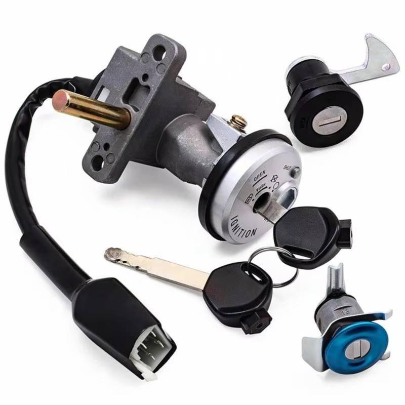 Zündschlüsselschalter Für Italika Für Vitalia 150 2020 2021 2022 2023 2024 F04020258 Schalter Kit Motorrad Zündschloss Sperrschlüssel Set Start Key Lock Schalter von NOVEMS