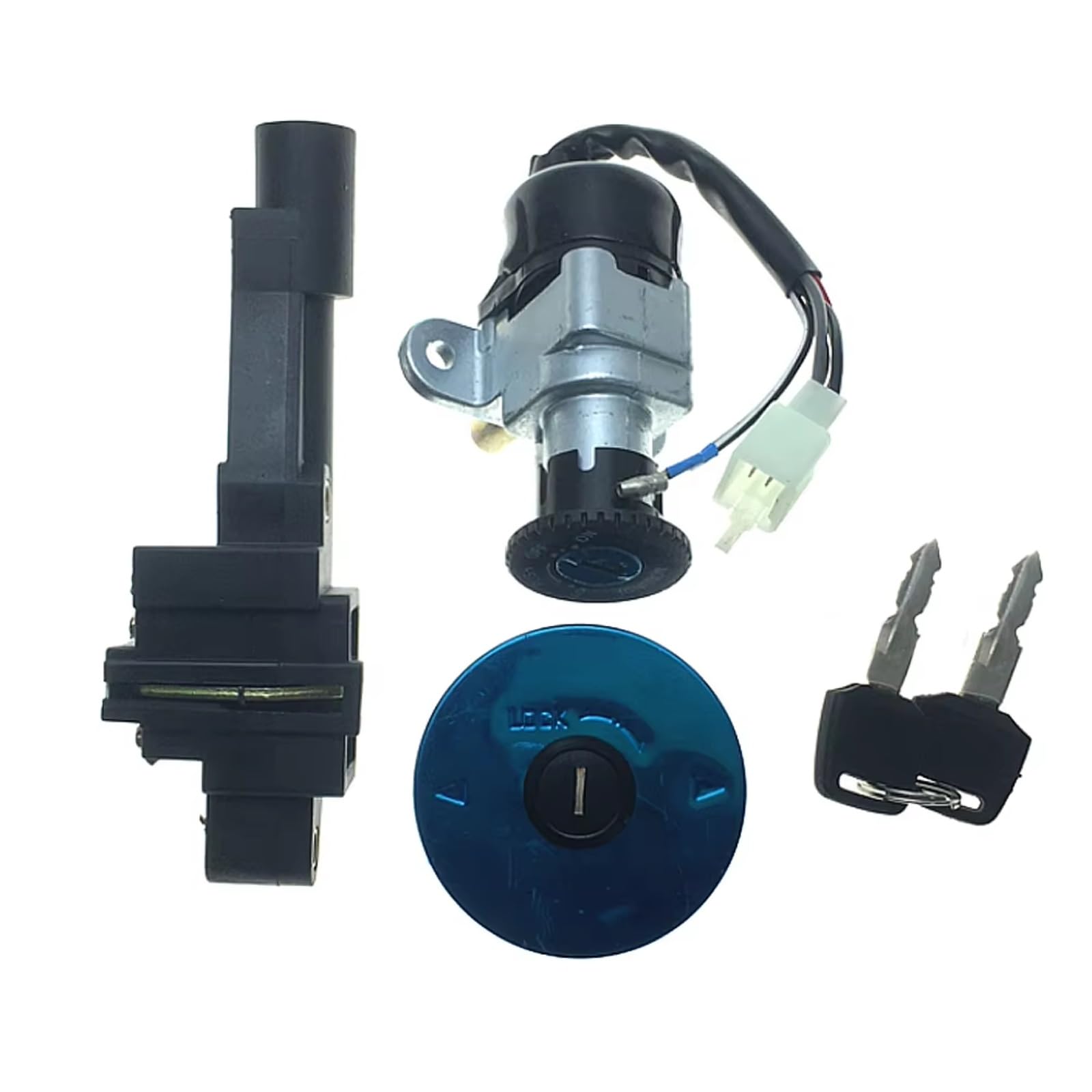 Zündschlüsselschalter Für JOG50 3KJ JOG90 50 QJ Roller Motorrad Sitz Schloss Roller Zündschloss Schloss Schalter Set Key Kit Start Key Lock Schalter Zündschlüsselschalter Für JOG50 3KJ JOG90 50 QJ Roller Motorrad Sitz Schloss Roller Zündschloss Schloss Schalter Set Key Kit Start Key Lock Schalter von NOVEMS
