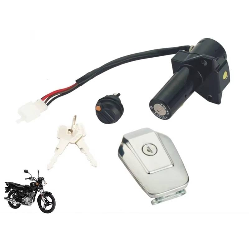 Zündschlüsselschalter Für Jianshe YBR125 JYM125 YMH125 YS250 XTZ125 Ausgangs Schalter Motorrad Zündschlüssel Tankdeckel Sitz Schloss Start Key Lock Schalter(D) von NOVEMS
