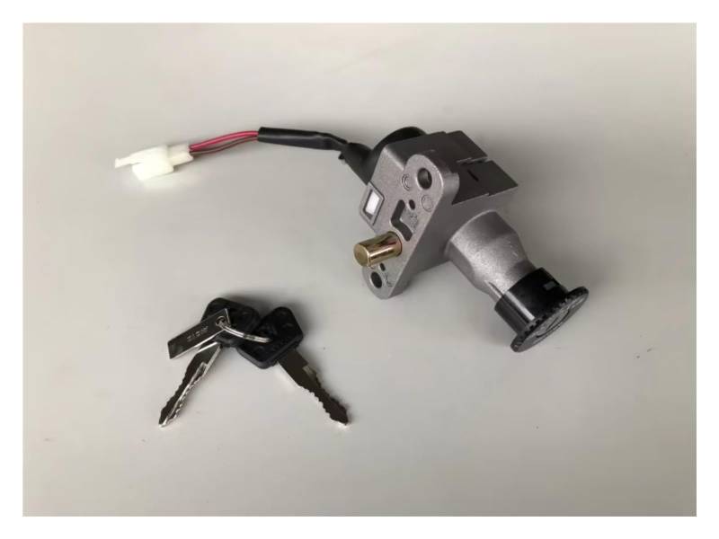 Zündschlüsselschalter Für Jog 100cc Gy6 125 Cc 100 125 Motorrad Roller Jog 100 2 Draht 4 Draht Elektrische Zündung Schalter Lock Set Power Türschloss Start Key Lock Schalter(2 Wire) von NOVEMS