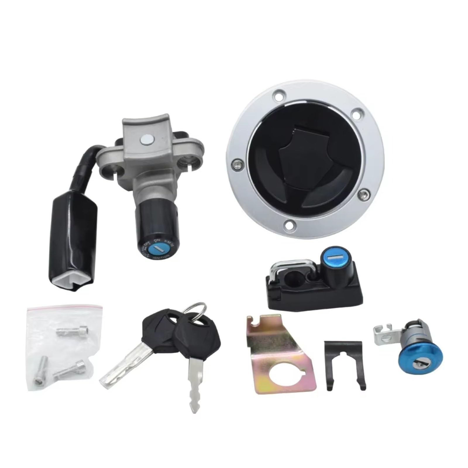 Zündschlüsselschalter Für KWSAKI Z125 PRO KRT 2017-2019 Motorrad Zündschloss Kit Montage Kraftstoff Tankdeckel Tankdeckel Mit 2 Schlüsseln Start Key Lock Schalter von NOVEMS