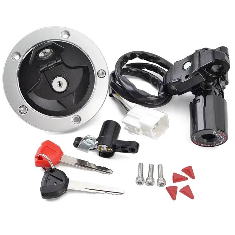 Zündschlüsselschalter Für Kawasaki ER650 ER-6N EX650 ER-6F EX400 Für Ninja 400R 27045-5452 27005-0552 Tank Kappe Zündung Schalter Sitz Schloss Mit Schlüssel Kit Start Key Lock Schalter von NOVEMS