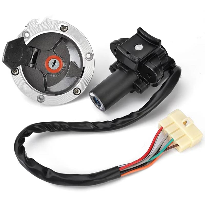 Zündschlüsselschalter Für Kawasaki EX250 EX300 ER250 BR250 BX250 Für Ninja 250 250SL ABS 300 Z250 Z300 2013-2017 Tankdeckel Zündung Schalter Sitz Schloss Schlüssel Start Key Lock Schalter von NOVEMS