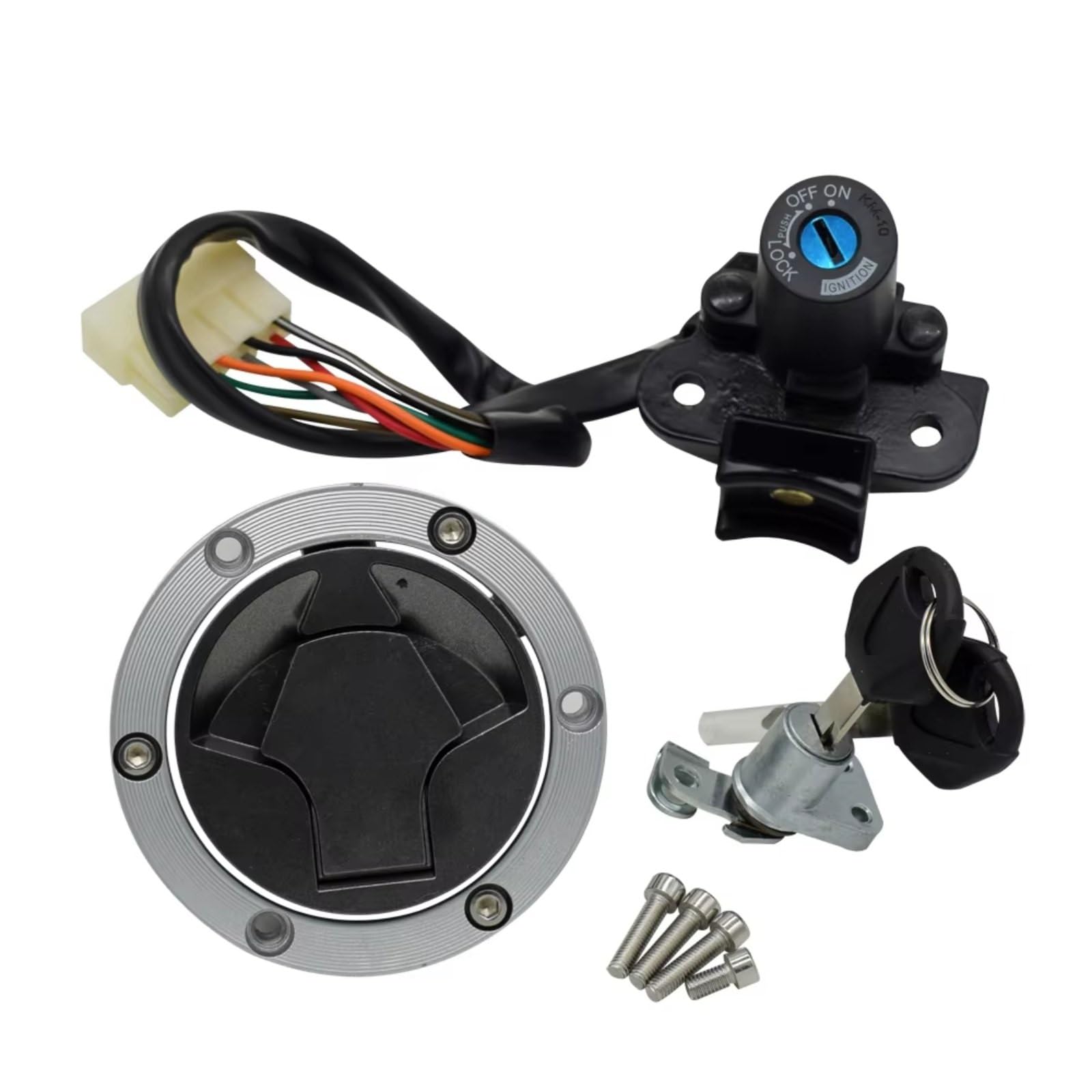 Zündschlüsselschalter Für Kawasaki Für Ninja 250R EX250J 300 EX300 2008-2015 Motorrad-Zündschalter-Kit Montage Kraftstofftankdeckel Tankdeckel Mit 2 Schlüsseln Start Key Lock Schalter Zündschlüsselschalter Für Kawasaki Für Ninja 250R EX250J 300 EX300 2008-2015 Motorrad-Zündschalter-Kit Montage Kraftstofftankdeckel Tankdeckel Mit 2 Schlüsseln Start Key Lock Schalter von NOVEMS