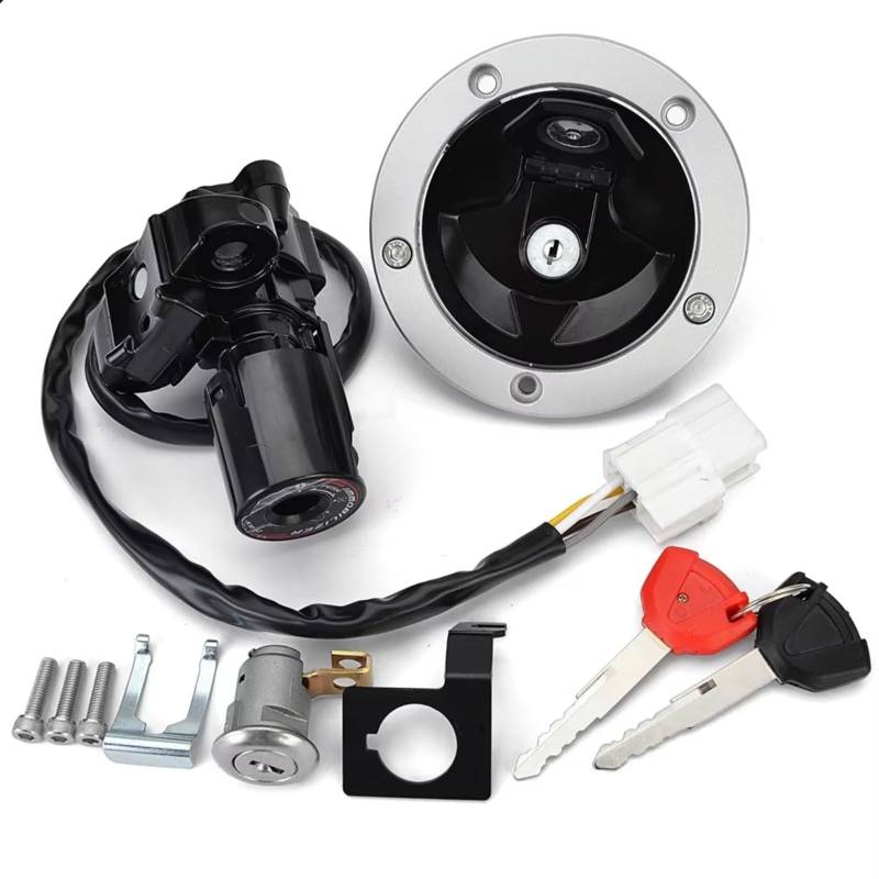 Zündschlüsselschalter Für Kawasaki ZX1000 Für Ninja 1000 2011-2019 ZX636 ZX1000 Für Ninja ZX6R ZX10R Z1000SX ZX 6R 10R 1000 Zündschloss Sitzschloss Start Key Lock Schalter von NOVEMS