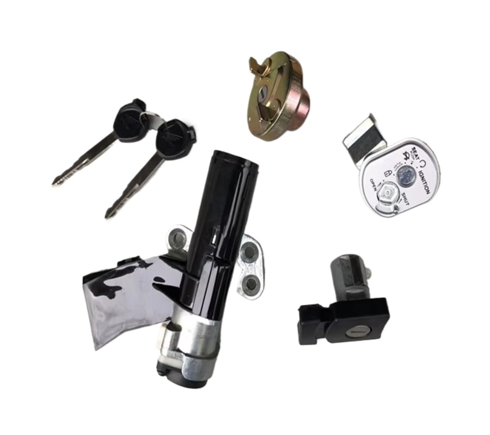 Zündschlüsselschalter Für NHX110 SCR110 Für BLEI 110 GFM 110cc Motorrad Komplette Sperre Zündschlüssel Set Sitz Schloss 35010-GFM-K00 Start Key Lock Schalter Zündschlüsselschalter Für NHX110 SCR110 Für BLEI 110 GFM 110cc Motorrad Komplette Sperre Zündschlüssel Set Sitz Schloss 35010-GFM-K00 Start Key Lock Schalter von NOVEMS