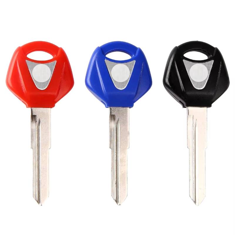 Zündschlüsselschalter Für R1 R6 R3 MT03 MT09 MT07 XJ6 XJR1300 FJR1300 TMax FZ6 X-MAX Xmax 125 200 250 Motorrad Schlüssel Blank Key Uncut Embryo Start Key Lock Schalter(3 Color) von NOVEMS