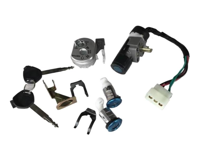 Zündschlüsselschalter Für Scooter 100 125 GY6 125 Ersatzteile Zündschlossschloss Aufbewahrungsbox Schlosslänge 5 Kabel 19 30 MM Zündschlossschlüsselsatz Start Key Lock Schalter(19MM) von NOVEMS