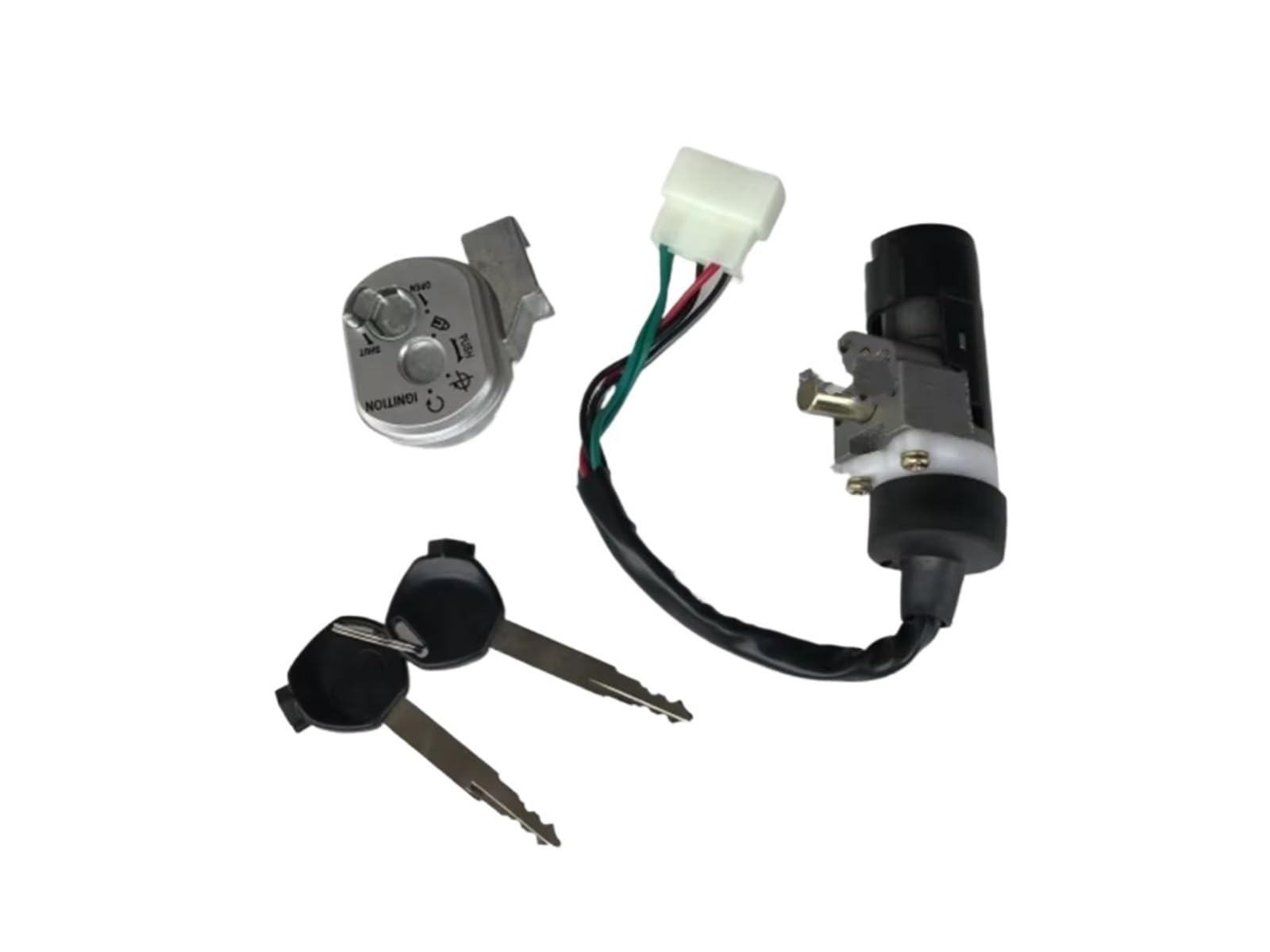 Zündschlüsselschalter Für Scooter 100 125 GY6 125 Ersatzteile Zündschlossschloss Aufbewahrungsbox Schlosslänge 5 Kabel 19 30 MM Zündschlossschlüsselsatz Start Key Lock Schalter(19MM A) von NOVEMS