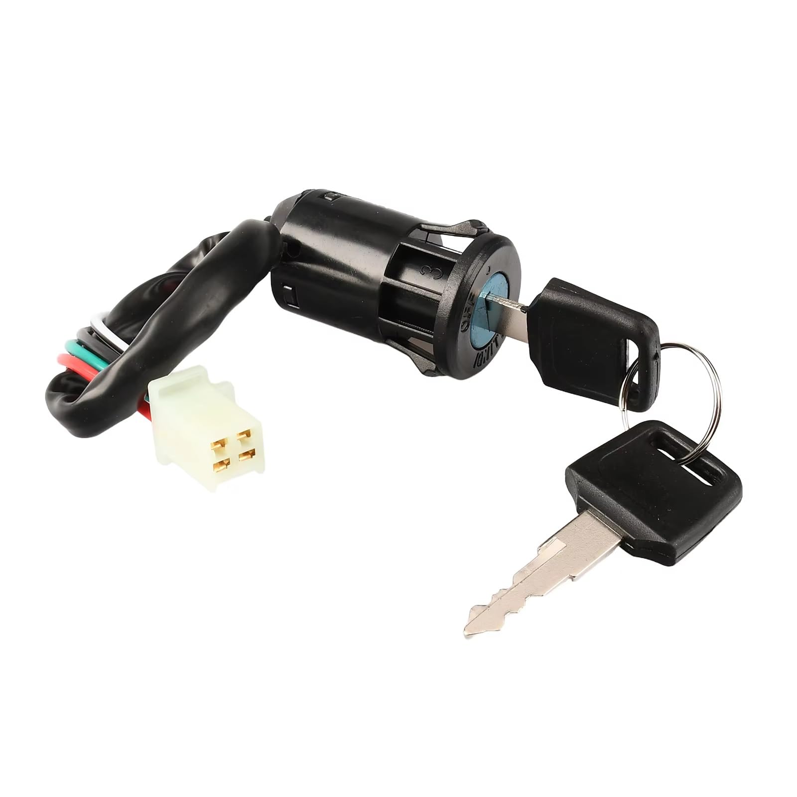 Zündschlüsselschalter Für Suzuki 50cc-250cc Quad 4 Wheeler ATV Zündschloss Dirt Pit Bike Für Motorrad Draht Startschalter Türschlösser 2 Schlüssel Start Key Lock Schalter(4 Wires Female Plug) von NOVEMS
